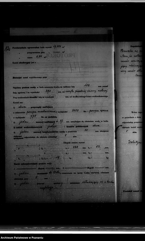 Obraz 17 z jednostki "Browar parowy w Wolsztynie nr woj. kotła 5285"