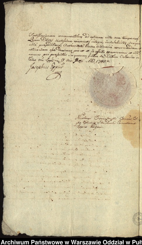 image.from.unit.number "Zgoda biskupa włocławskiego Józefa Rybińskiego na rezygnację przez Jana Dębowskiego z sufraganii włocławskiej z zachowaniem jednak dotychczasowych dochodów"