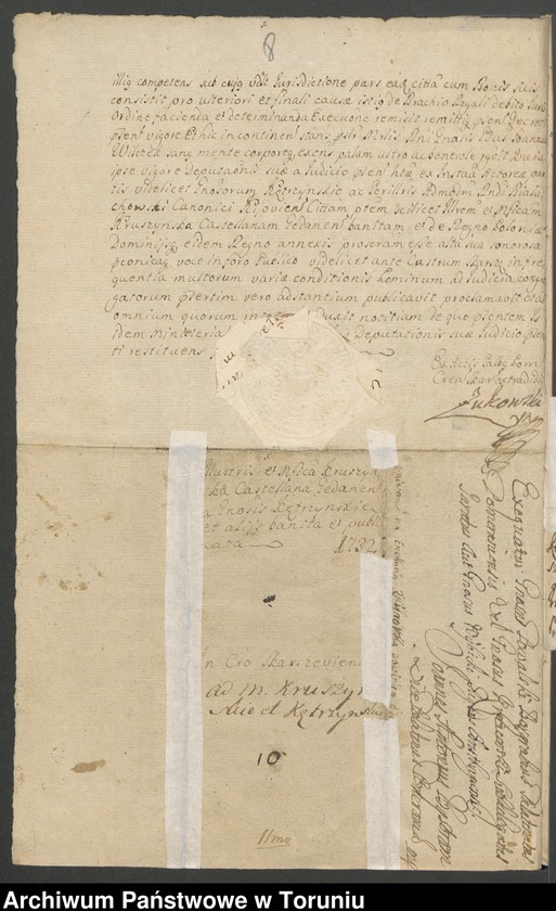 image.from.unit.number "Teresa z Konopackich Kruszyńska, kasztelanowa gdańska-akta procesowe przeciw księdzu Stanisławowi Białochoskiemu (Białochowski), kanonikowi kijowskiemu"