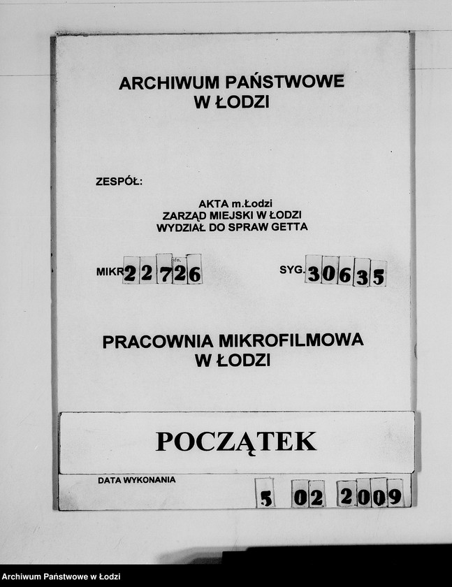 Obraz 1 z jednostki "Metall-Abteilung. [Świadectwa dostaw z Getta]"