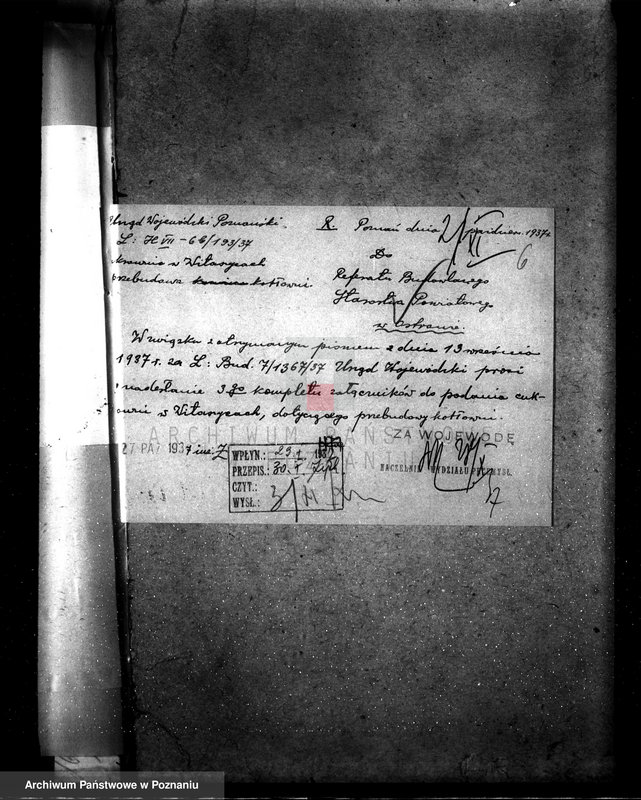 Obraz 10 z jednostki "Zatwierdzenie projektu urządzenia zakładu przemysłowego /cukrowni/ w Witaszycach pow. jarociński"