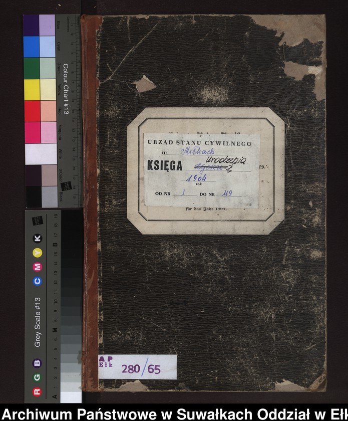 image.from.unit.number "Geburts-Neben-Register des Preussischen Standes-Amtes Rydzewen Kreis Lötzen"