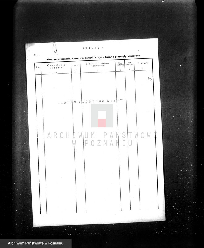 image.from.unit.number "Fabryka porcelany i wyrobów ceramicznych w Ćmielowie Spółka Akcyjna wytwórnia w Chodzieży. Kwestionariusz"
