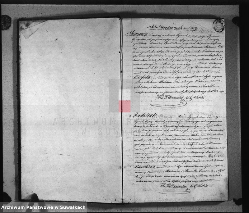 image.from.unit.number "Duplikat urodzonych, zaślubionych i umarłych parafii rzymsko-katolickiej Sejny na rok 1859"