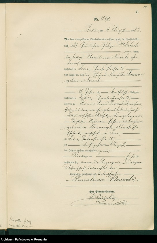 Obraz 20 z jednostki "Księga miejscowa zgonów t. IV"