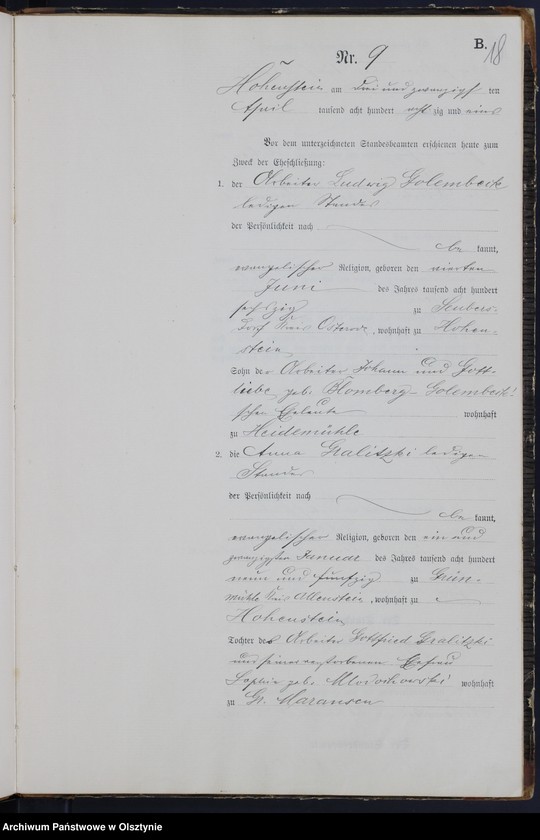 image.from.unit.number "Heiraths-Neben-Register Nr 1 - 22"