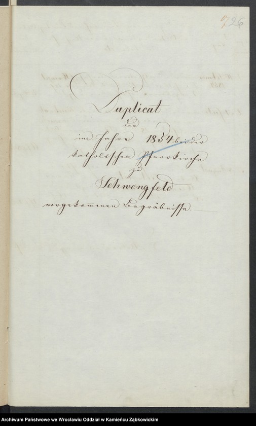 image.from.unit.number "Amtsgericht Schweidnitz Duplicate der Kirchenbücher zu Schwengfeld"