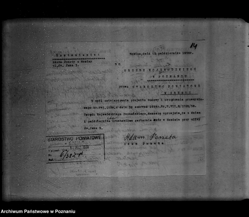 Obraz 18 z jednostki "Zatwierdzenie projektu urządzenia garbarni J. Panety w Mosinie powiat śremski"