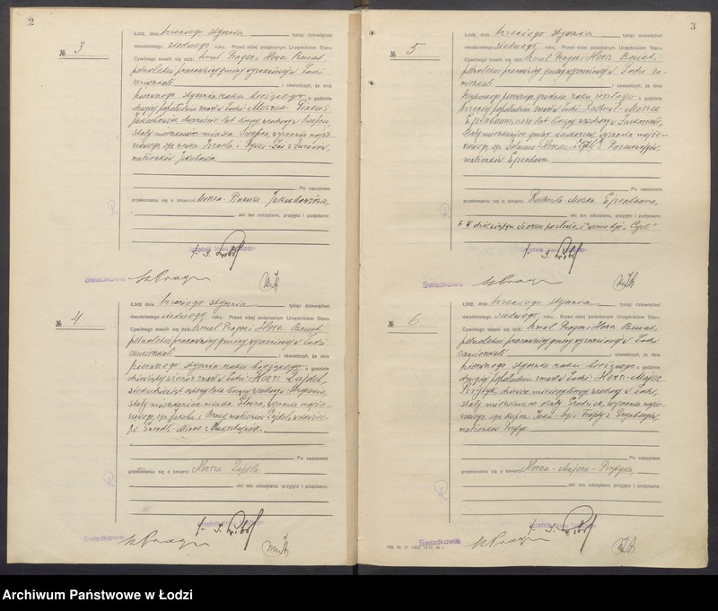 Obraz 4 z jednostki "Akta zgonów od numeru 1 do numeru 999"