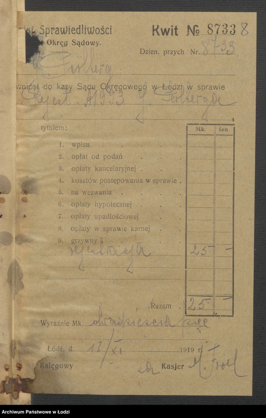 Obraz 10 z jednostki "Józef Perlberg - sprzedaż towarów manufakturowych i chustek"