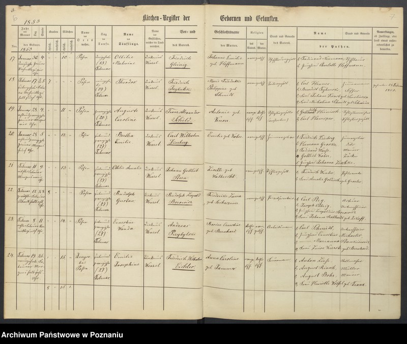 Obraz 6 z jednostki "Verzeichniss der Gebornen und Getauften, Getrauten, Verstorbenen"