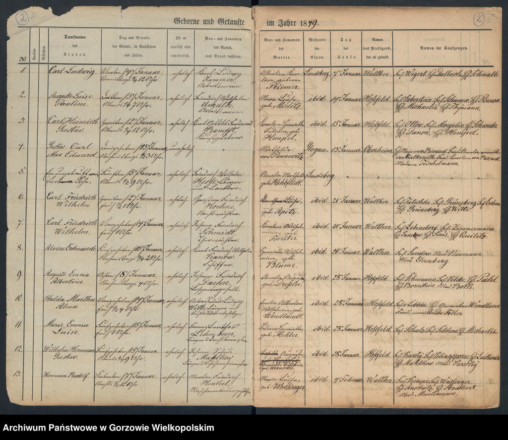 image.from.unit.number "Duplikate der Hauptkirche zu Landsberg an der Warthe (zawiera też księgę zgonów Konkordien Kirche z 1849 r.)"