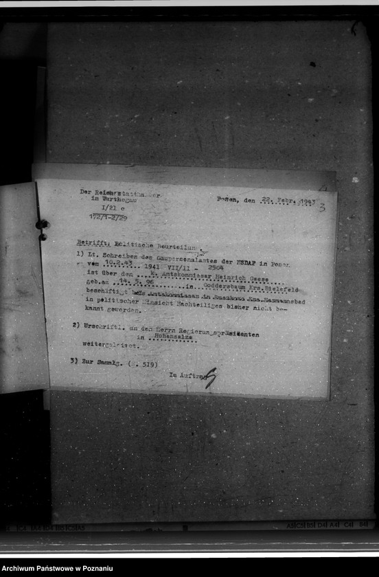 Obraz 7 z jednostki "Politische Beurteilungen der Angestellten"