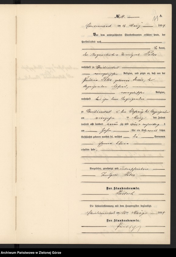 image.from.unit.number "Geburts-Neben-Register im Standes-Amt Christianstadt Kreis Sorau 1894"