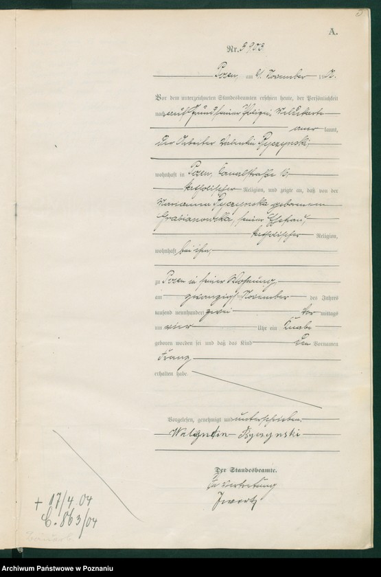 Obraz 8 z jednostki "Księga miejscowa urodzeń t. VIII"