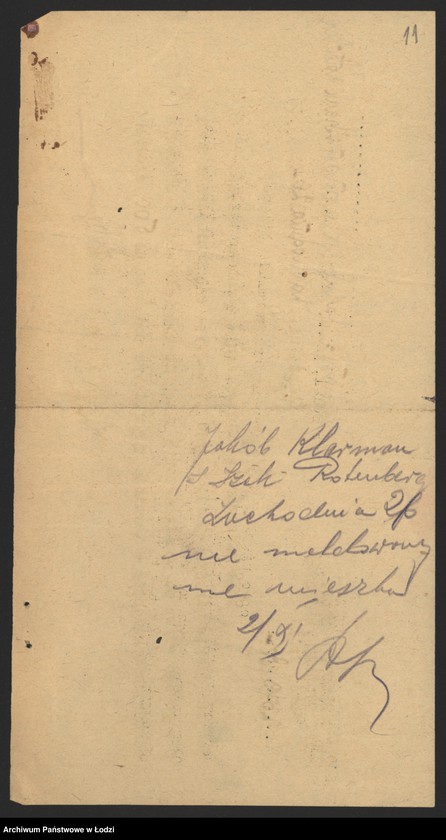 Obraz 13 z jednostki "Jakób Klarman, Izaak Rotenberg- wyrób i sprzedaż towarów manufakturowych"