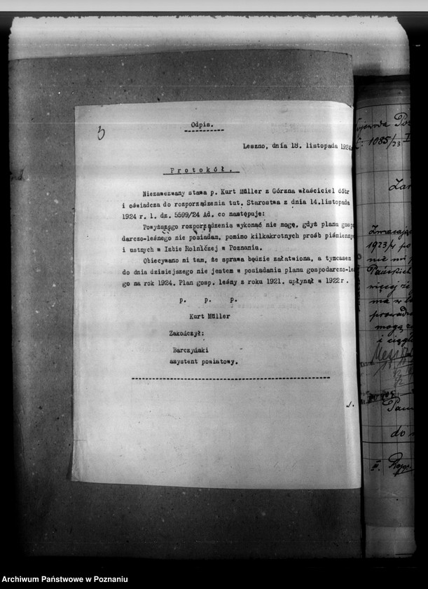 Obraz 7 z jednostki "Majętność leśna Górzno-Bojanice powiat leszczyński"