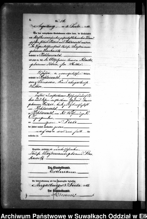 image.from.unit.number "Sterbe-Neben-Register des Preussischen Standes-Amtes Kehlen Kreis Angerburg"