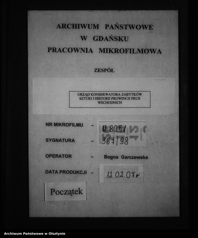image.from.unit.number "Flammberg / Opalenietz /, katholische Kirche"
