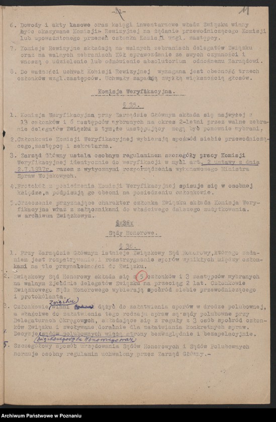 Obraz 15 z jednostki "Statut Związku i jego zmiany."