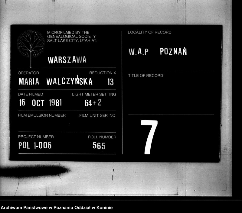 Obraz 1 z jednostki "Księga urodzeń, małżeństw, zgonów"