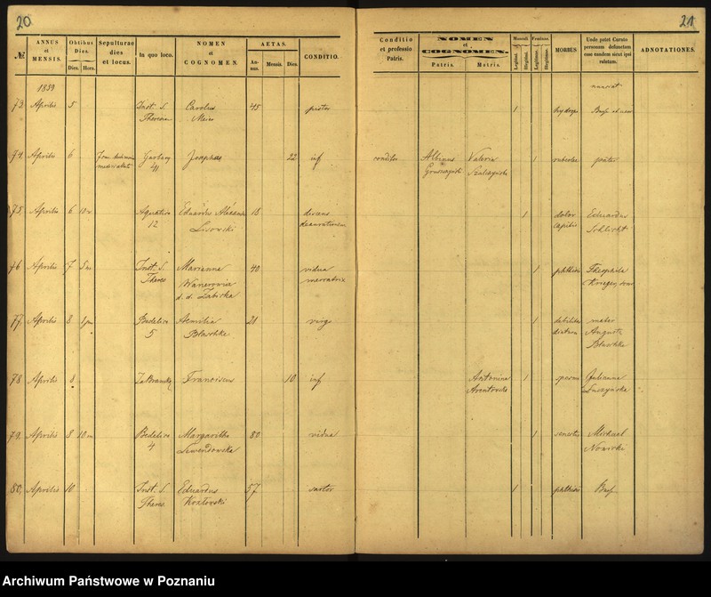 Obraz 13 z jednostki "Księga zgonów"