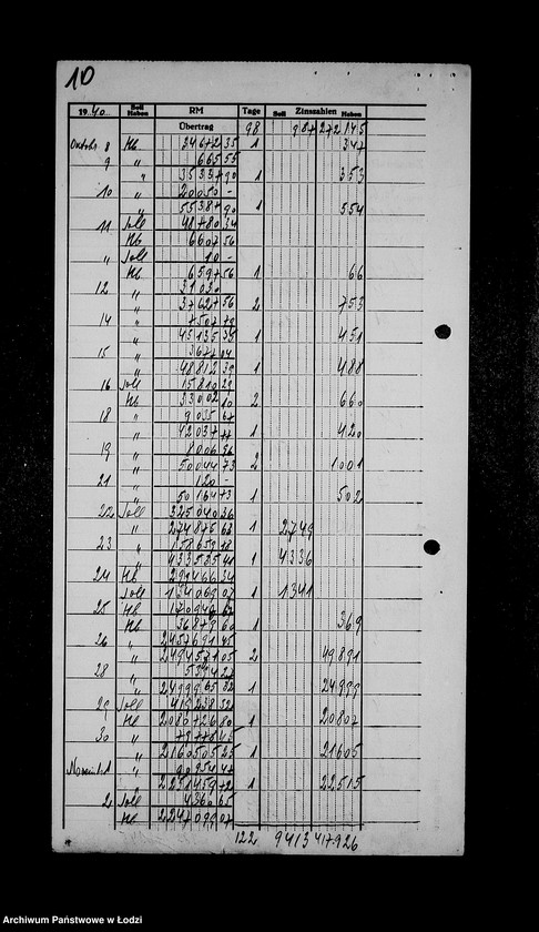 Obraz 14 z jednostki "Bankkonto nr 700"