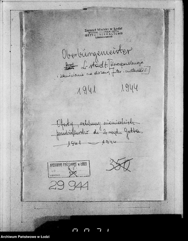 Obraz 4 z jednostki "Oberbürgermeister Litzmannstadt [Korespondencja i zamówienia na dostawę futer i materiałów]"