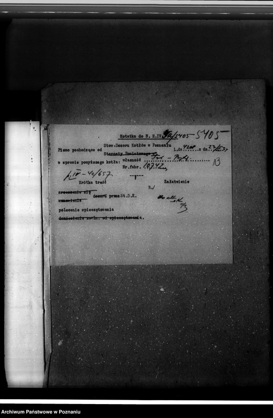 Obraz 17 z jednostki "Towarzystwo robót inżynieryjnych "Tri" w Poznaniu nr woj. 5405"