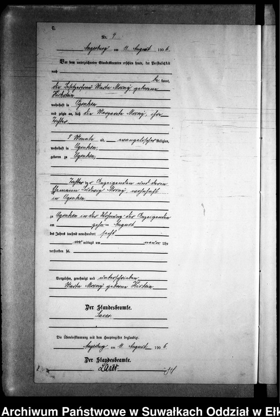 image.from.unit.number "Sterbe-Neben-Register des Preussischen Standes-Amtes Gr. Strengeln Kreis Angerburg"