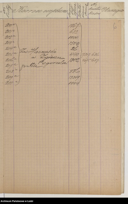 Obraz 8 z jednostki "Spis list ofiar Łódzkiego Komitetu Dor[aźnej] Pomocy dla Górnoślązaków"