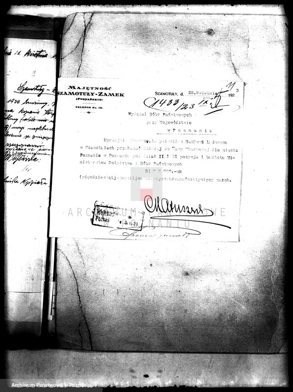 Obraz 15 z jednostki "Rewizje majątku państwowego Szamotuły-Zamek"