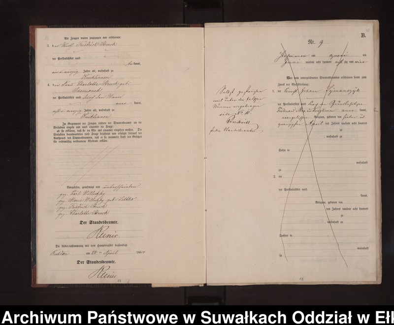 image.from.unit.number "Heiraths-Neben-Register des Preussischen Standes-Amtes Stasswinnen Kreis Loetzen"