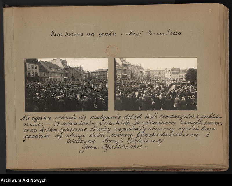 image.from.unit.number "Za wolność. Uroczystości 10-lecia istnienia Towarzystwa Powstańców i Wojaków w Starogardzie. Album fotografii ofiarowany Józefowi Hallerowi"