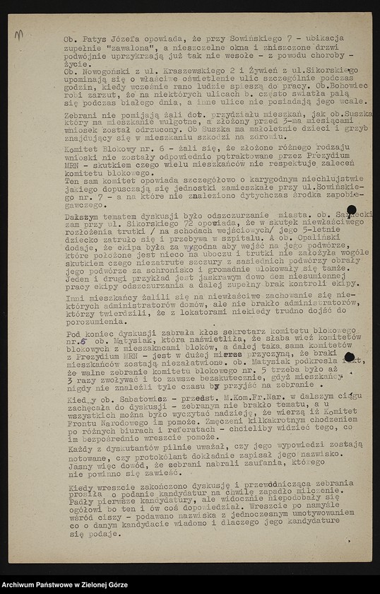 image.from.unit.number "Protokoły i sprawozdania z działalności Obwodowego Komitetu Frontu Narodowego /6-19/ w Zielonej Górze"