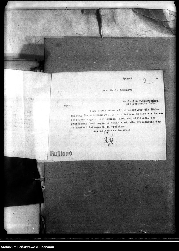 Obraz 6 z jednostki "Korespondencja w sprawie miejscowych Niemców, którzy zginęli w 1939 roku A - K"