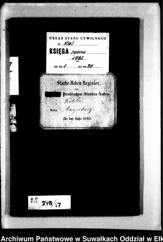 image.from.unit.number "Sterbe-Neben-Register des Preussischen Standes-Amtes Kehlen Kreis Angerburg"