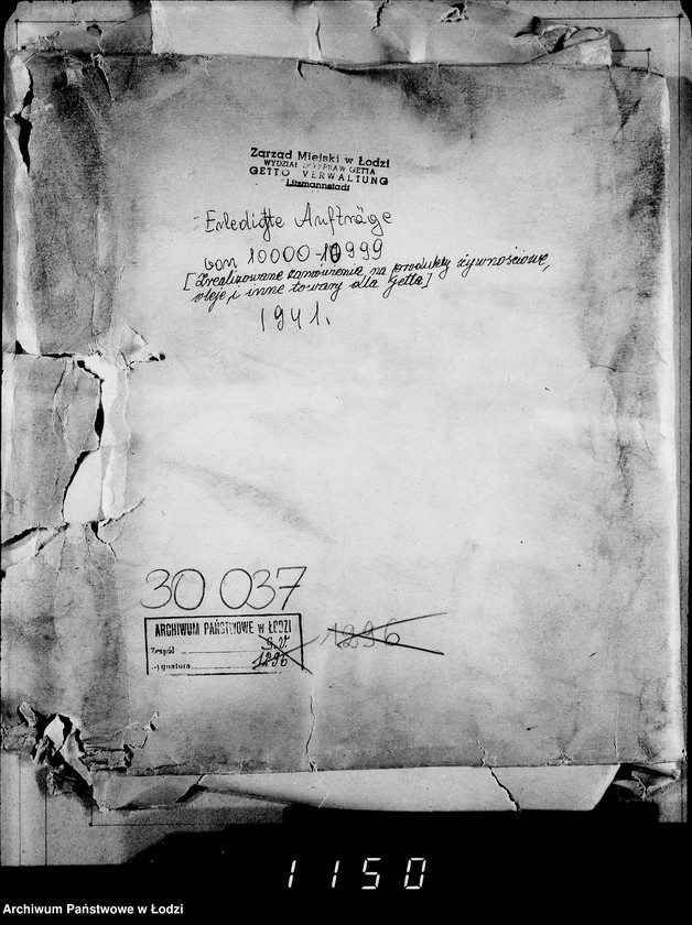 Obraz 4 z jednostki "Erledigte Aufträge von 10000-10999 [Zrealizowane zamówienia na produkty żywnościowe, oleje i inne towary dla Getta]"