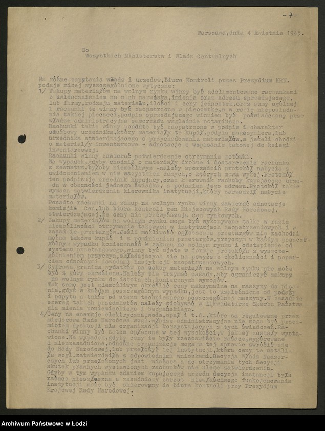Obraz 8 z jednostki "Ministerstwo Przemysłu i Handlu; instrukcje i okólniki"