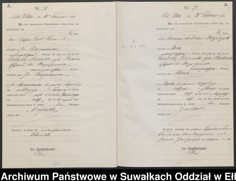 image.from.unit.number "[Geburts-Haupt-Register des Königlichen Preussischen Standes-Amtes Ukta Kreis Sensburg]"