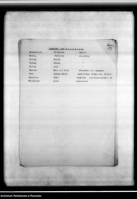 Obraz 17 z jednostki "Spisy miejscowych Niemców, którzy zginęli w 1939 roku"