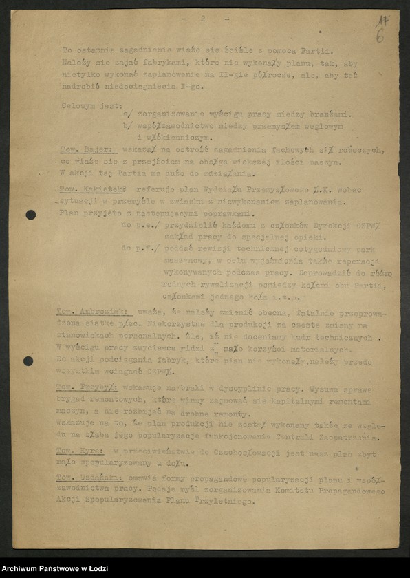 Obraz 7 z jednostki "Protokoły z posiedzeń Sekretariatu KŁ"