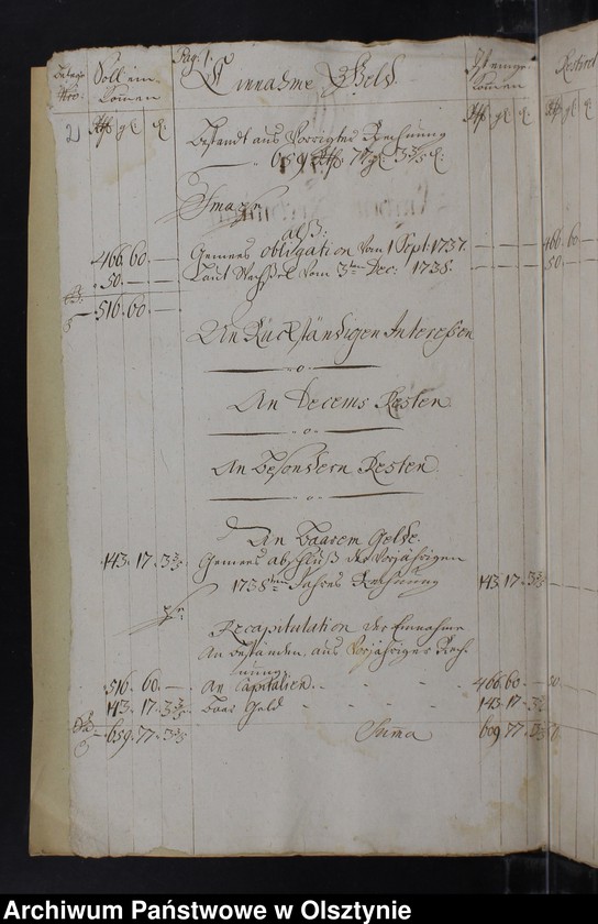 image.from.unit.number "Jahr Kirchen Rechnung der Silberbachschen Kirchen aller Einnahme und Ausgabe wie auch Bau-Rechnung"