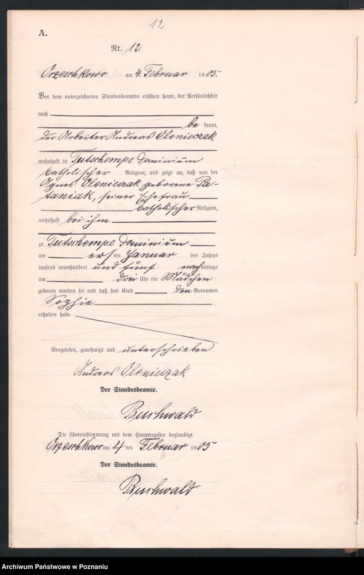 Obraz 15 z jednostki "Geburts-Neben-Register"