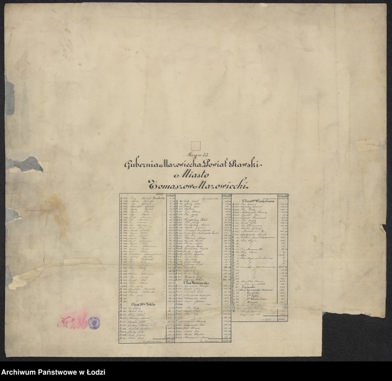 Obraz 12 z jednostki "Pierworys pomiaru territorium Miasta Tomaszowa Mazowieckiego z przyległymi gruntami i lasami do dóbr Tomaszowa należącymi ..."