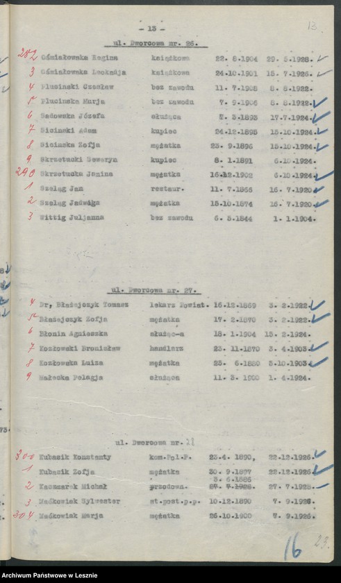 Obraz 16 z jednostki "[Obwód VI - głosuje w Katolickiej Powszechnej Szkole Żeńskiej /listy wyborców/]"