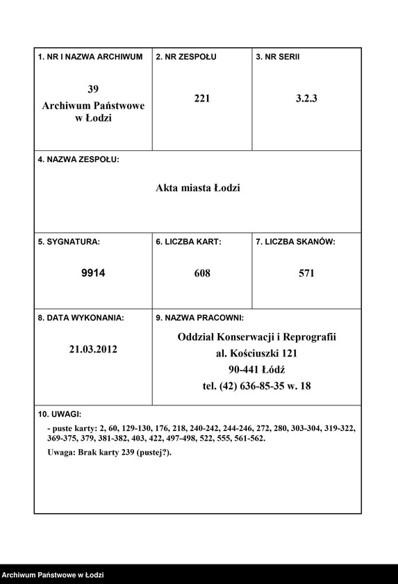 Obraz 1 z jednostki "Księga ludności stałej Łódź - cyrkuł III nr 1347-1383"