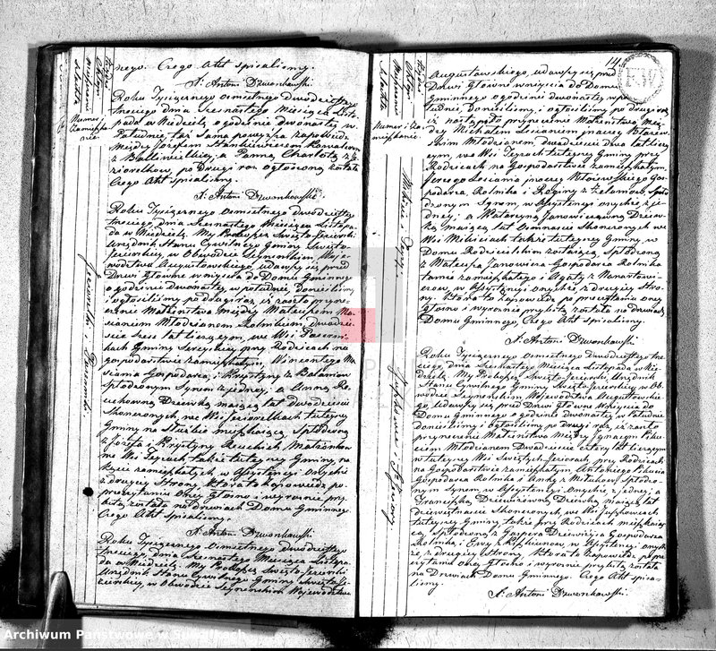 image.from.unit.number "Akta zaślubionych w roku 1823 urzędnika stanu cywilnego gminy święto jeziorskiey w obwodzie seyneńskim województwa augustowskiego"