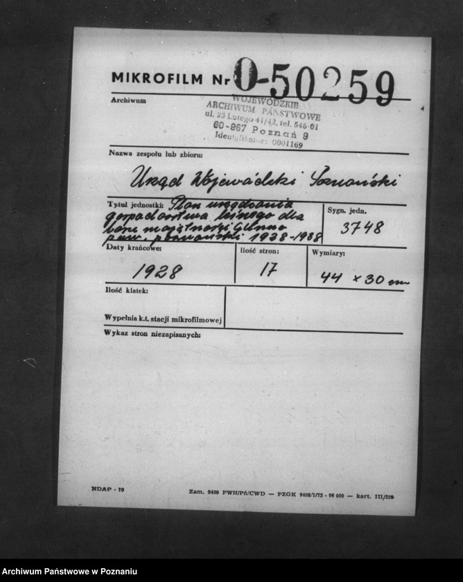 Obraz 2 z jednostki "Program urządzenia gospodarstwa leśnego dla lasu majętności Glinno powiat poznański 1928-1938"