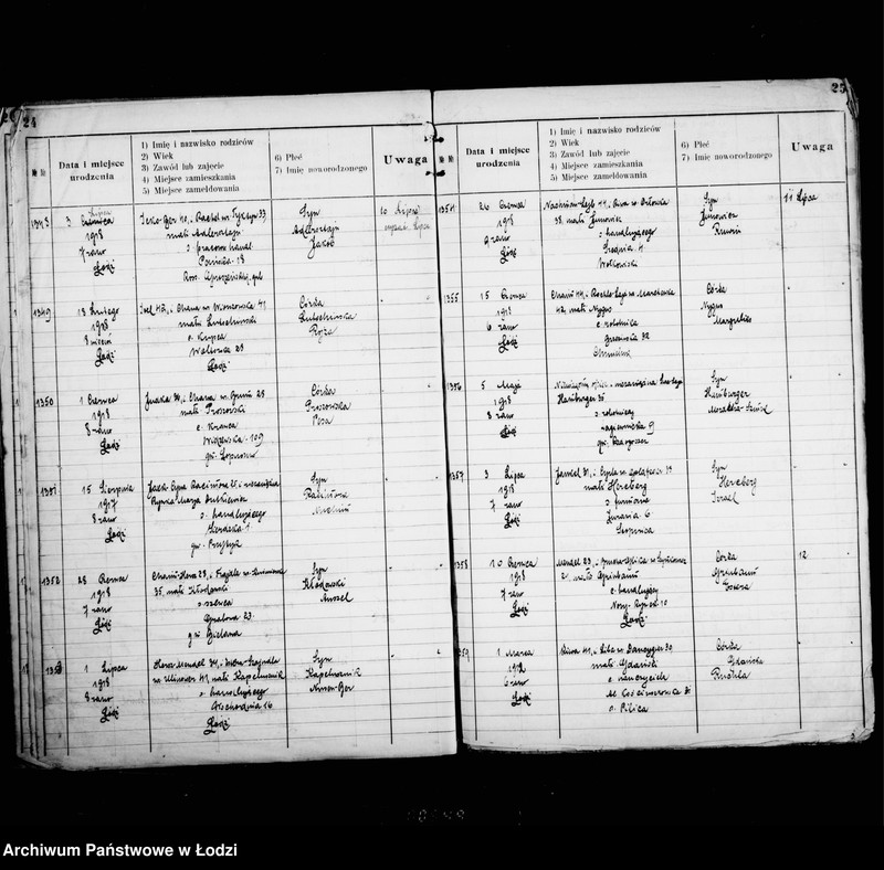 Obraz 17 z jednostki "[Ksiega urodzeń]"